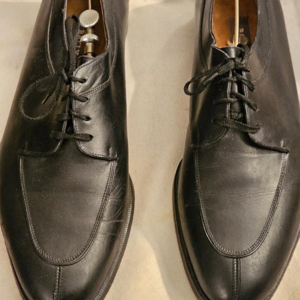 Bally black dress derby lace shoes